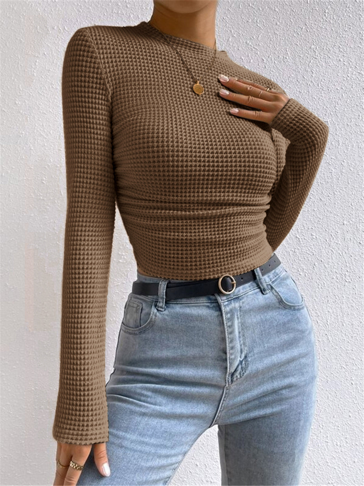 Jersey Crop Texturizado