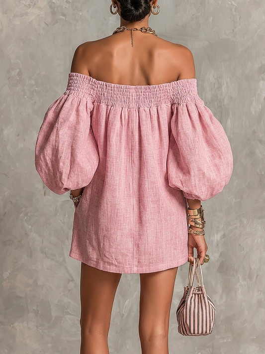 Vestido mini de corte en A holgado
