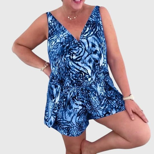 Elena - Vestido de Baño Elegante con Escote en V