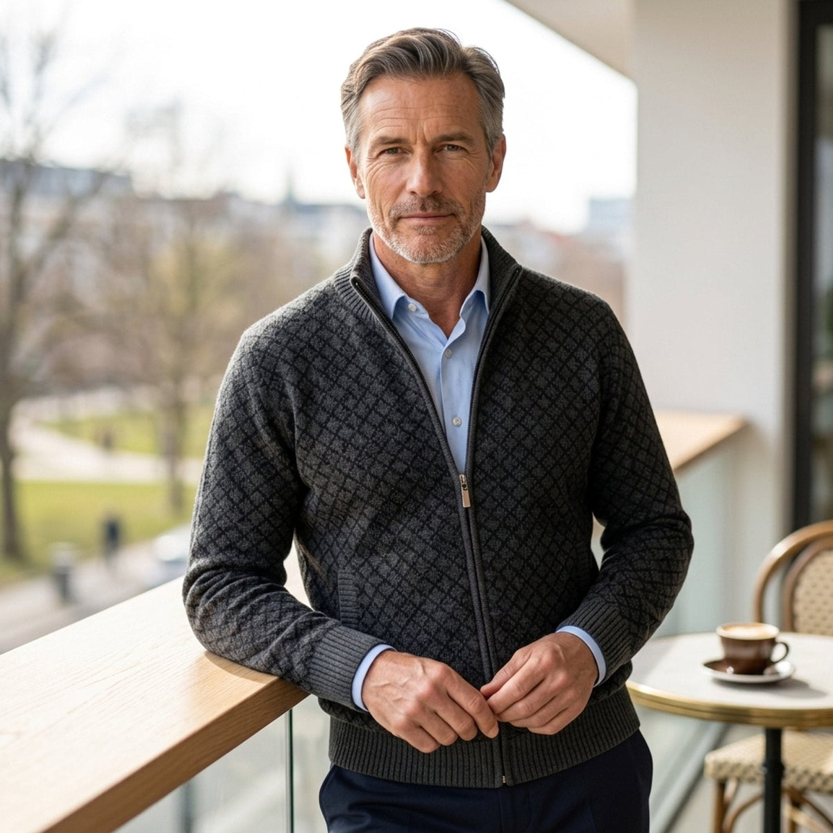 Tobias™ – Suéter de punto con cuello con cremallera