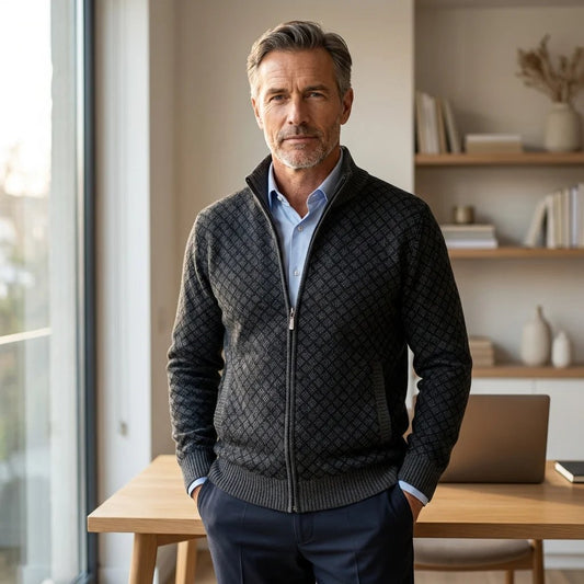 Tobias™ – Suéter de punto con cuello con cremallera