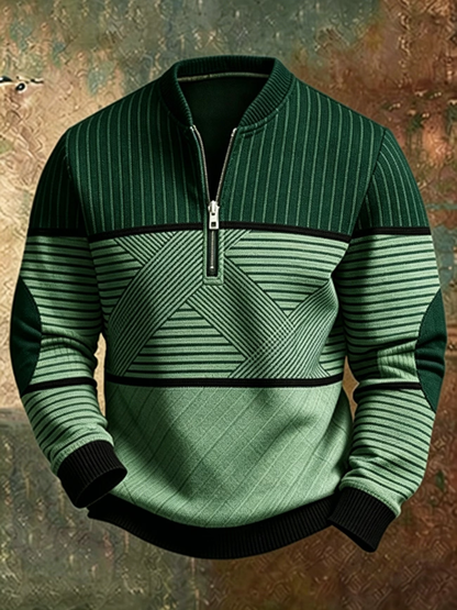 Víctor | Suéter elegante para hombre con media cremallera