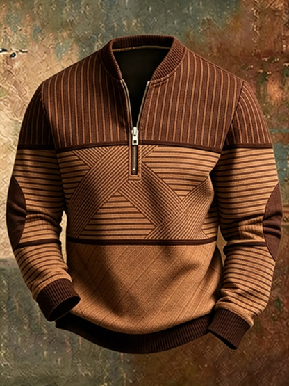 Víctor | Suéter elegante para hombre con media cremallera