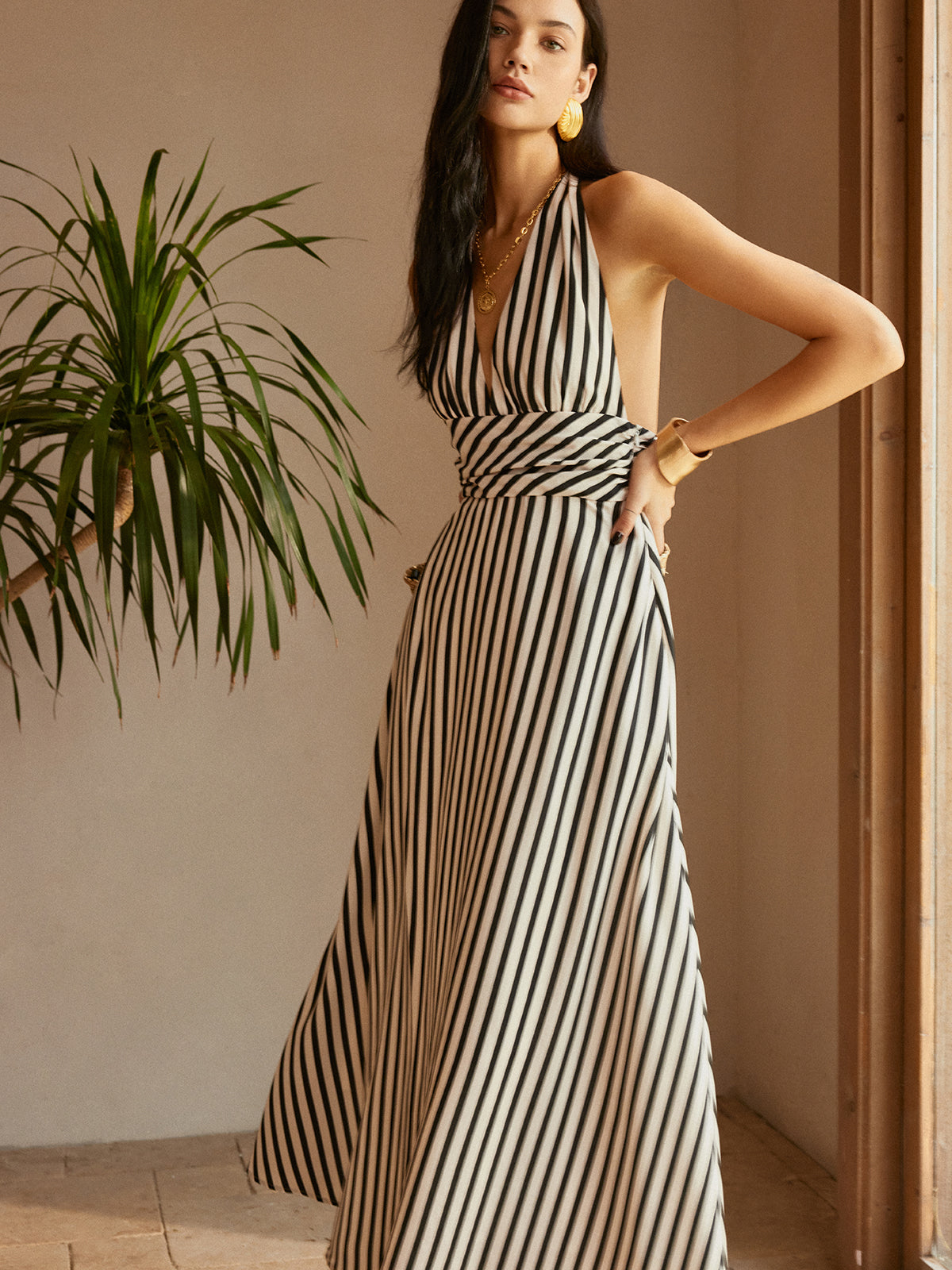 Vestido Maxi Riviera de Rayas