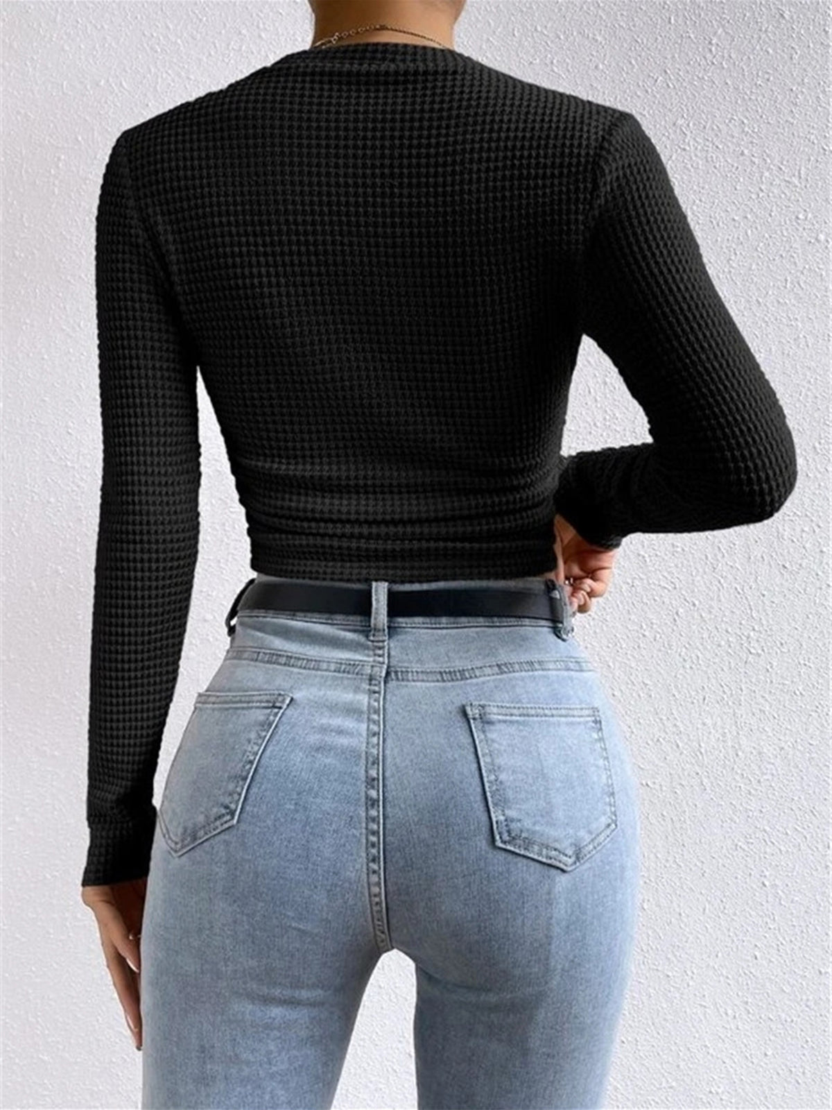 Jersey Crop Texturizado