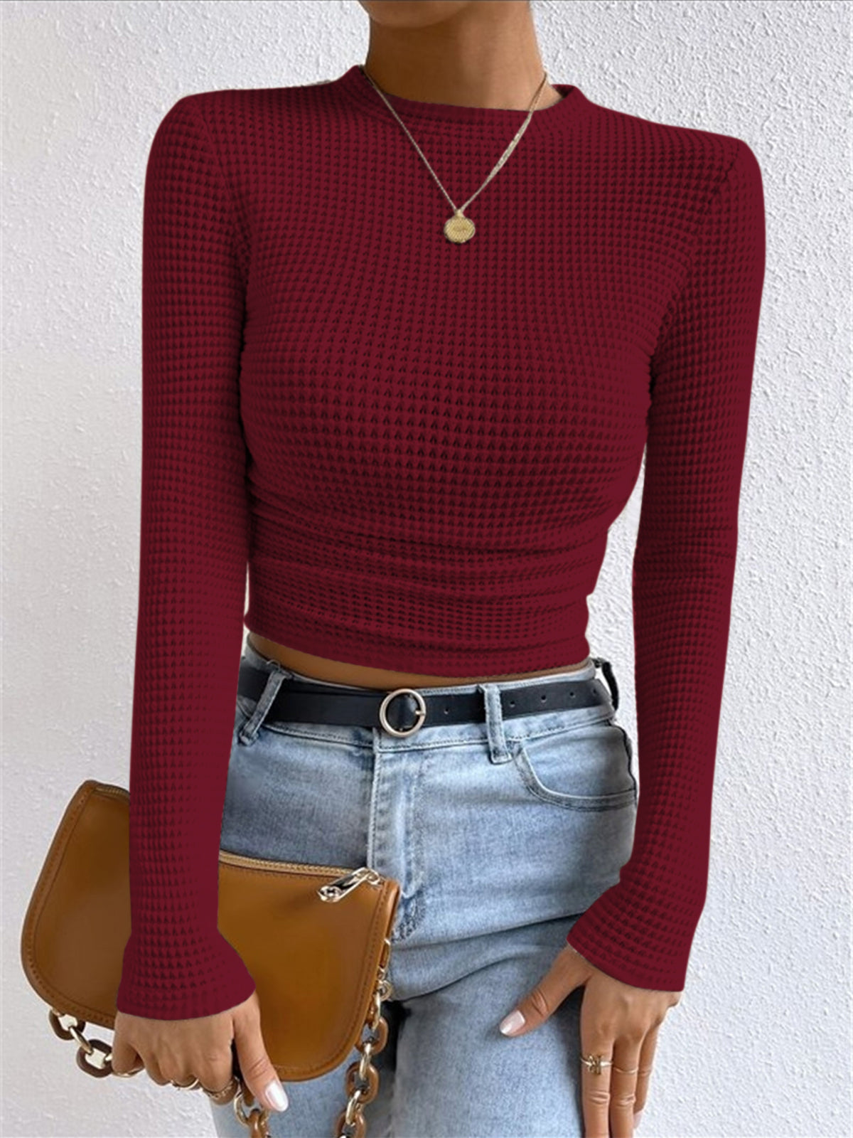 Jersey Crop Texturizado
