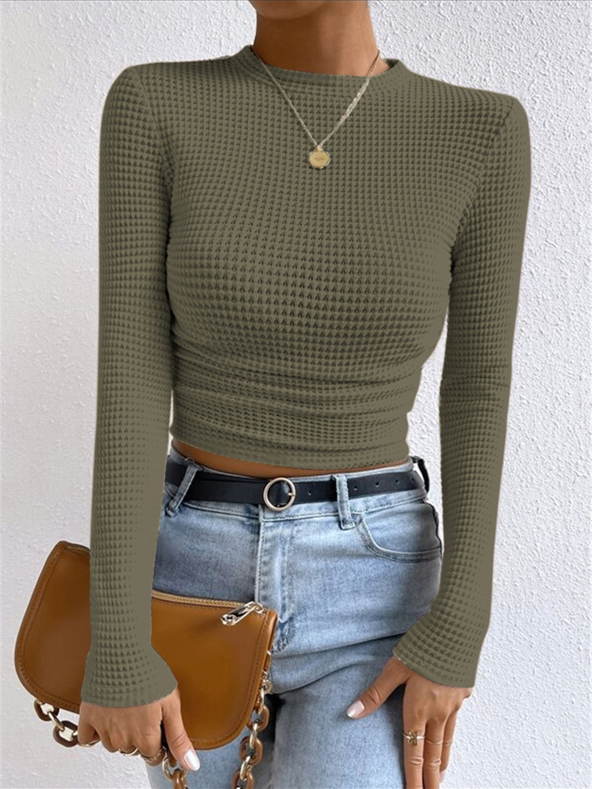 Jersey Crop Texturizado