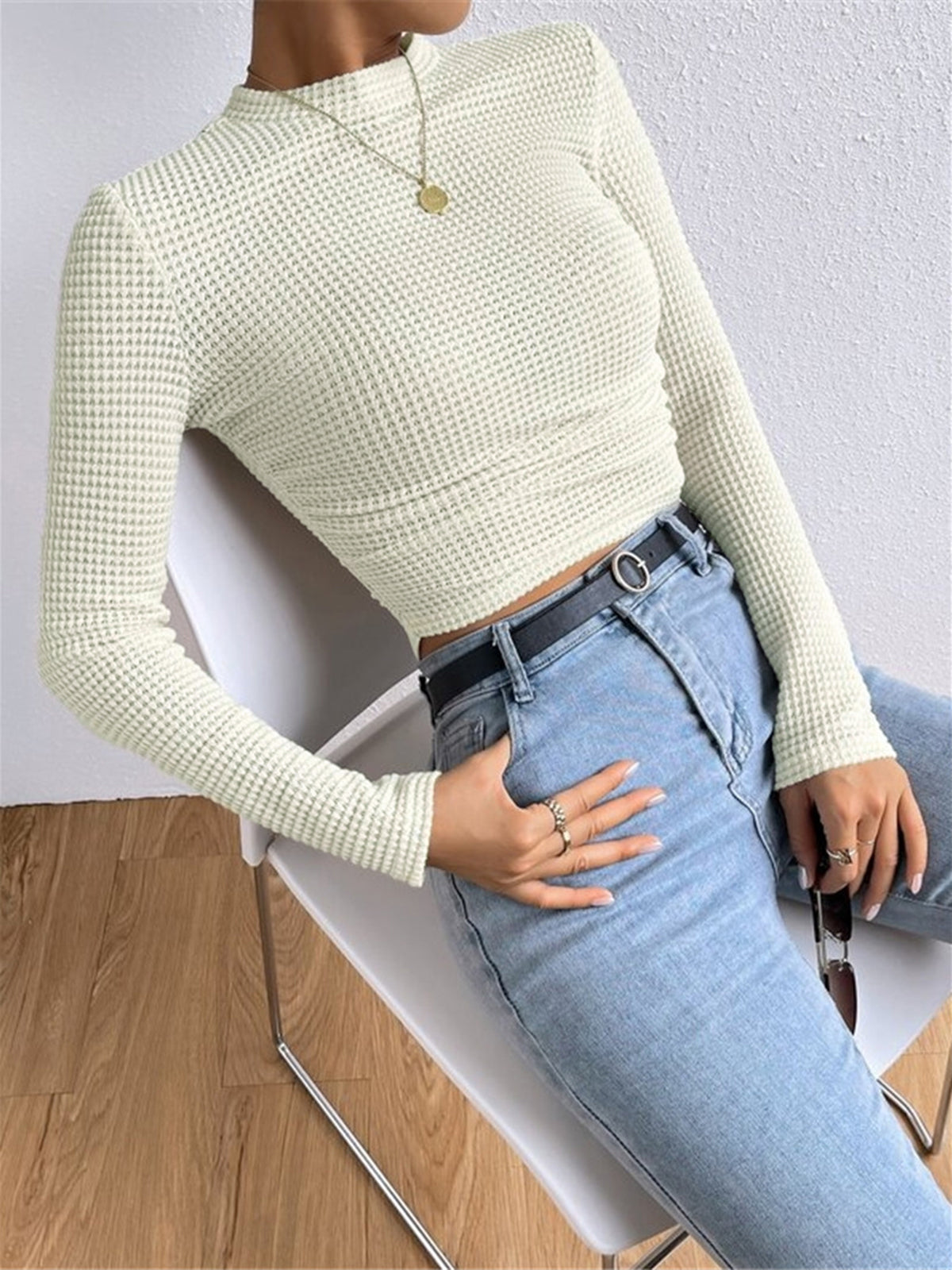 Jersey Crop Texturizado