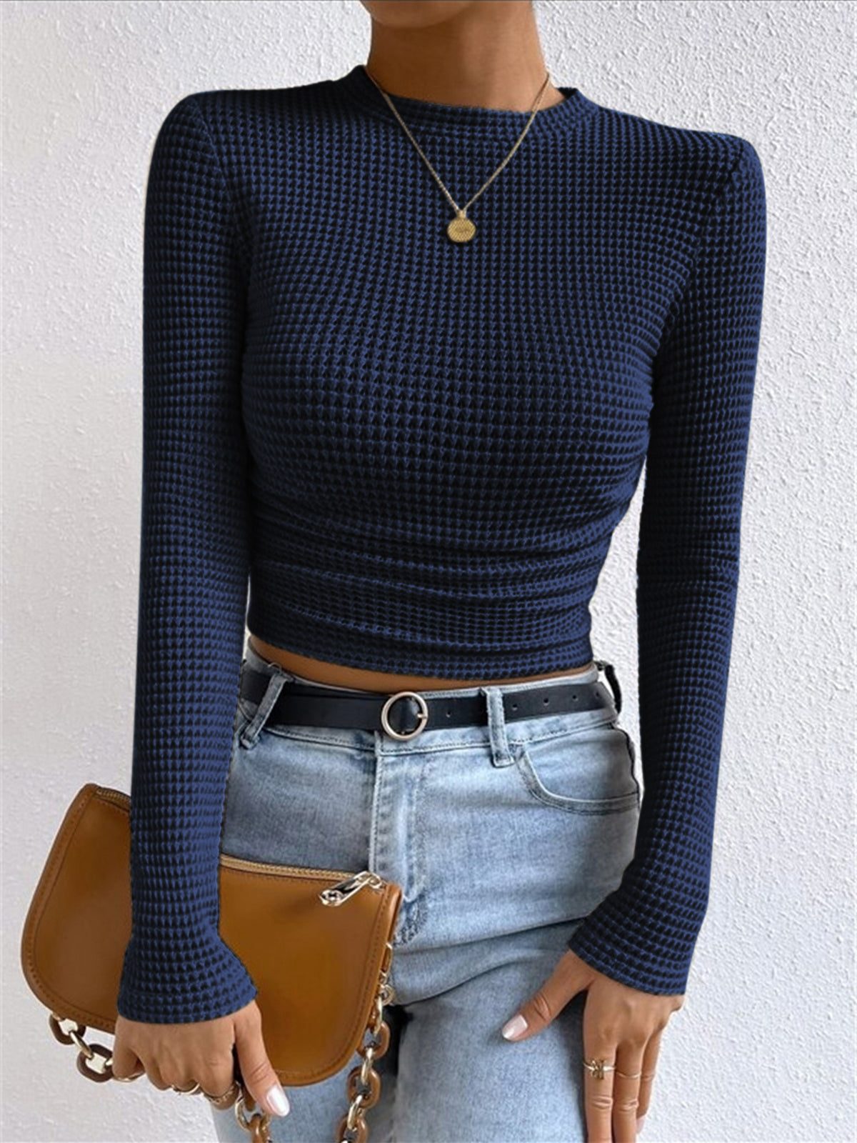 Jersey Crop Texturizado