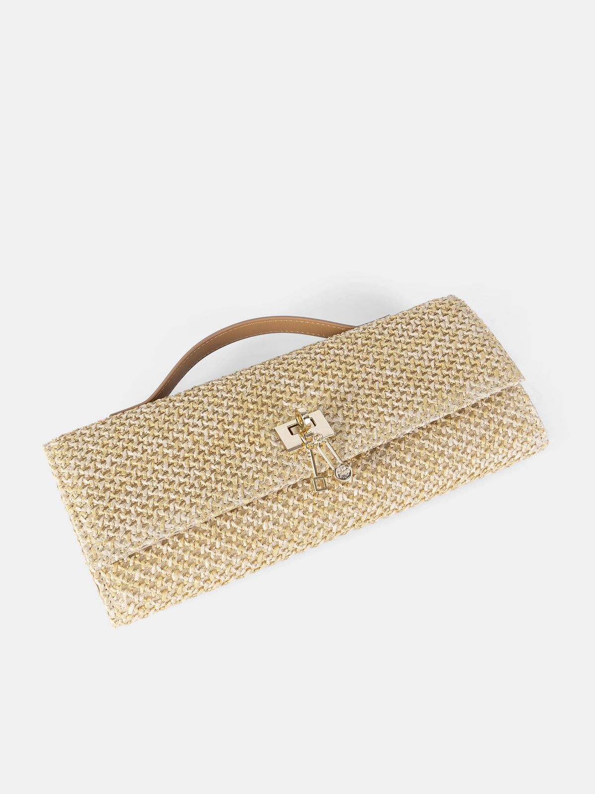 Straw Weave Crossbody Clutch Bag