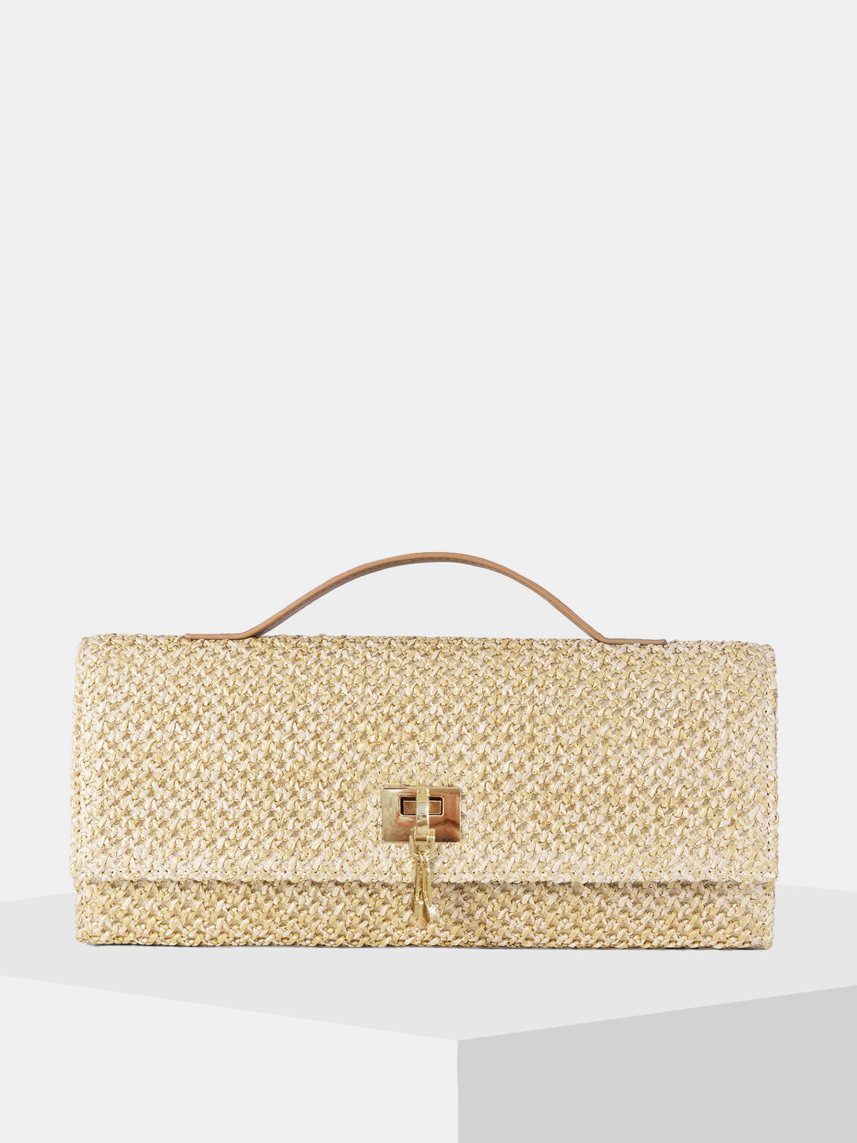 Straw Weave Crossbody Clutch Bag