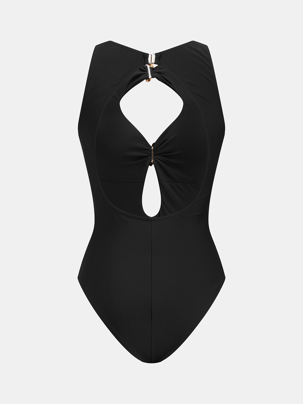 Cutout Metal Accent One Piece Swimsuit