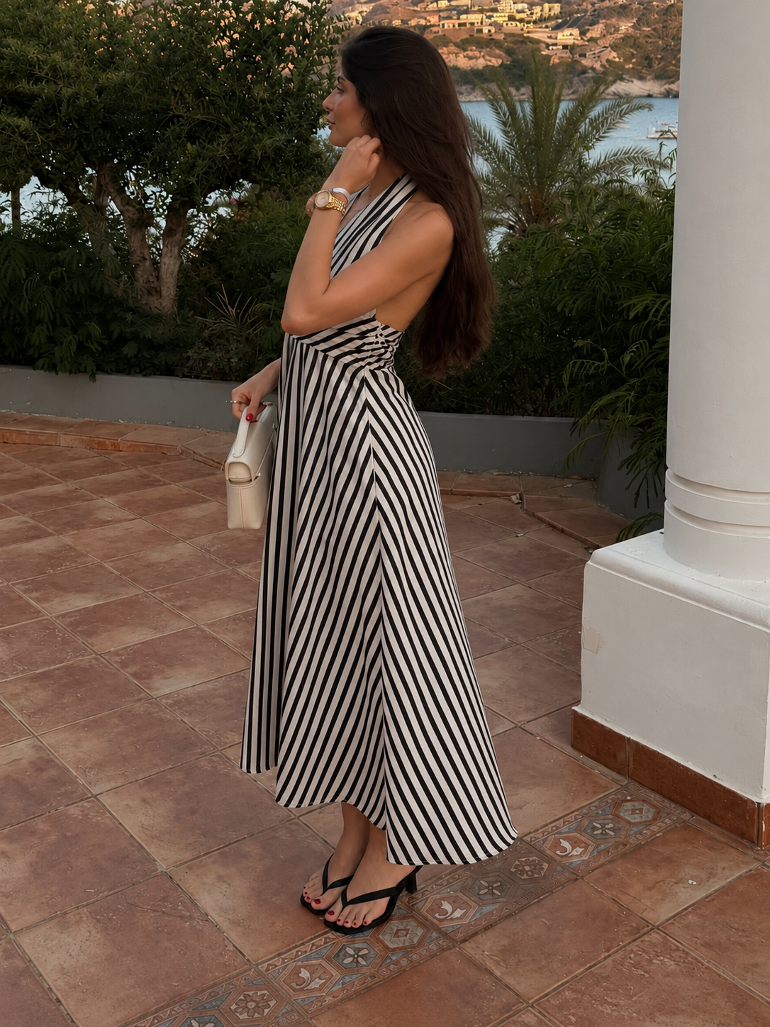 Vestido Maxi Riviera de Rayas
