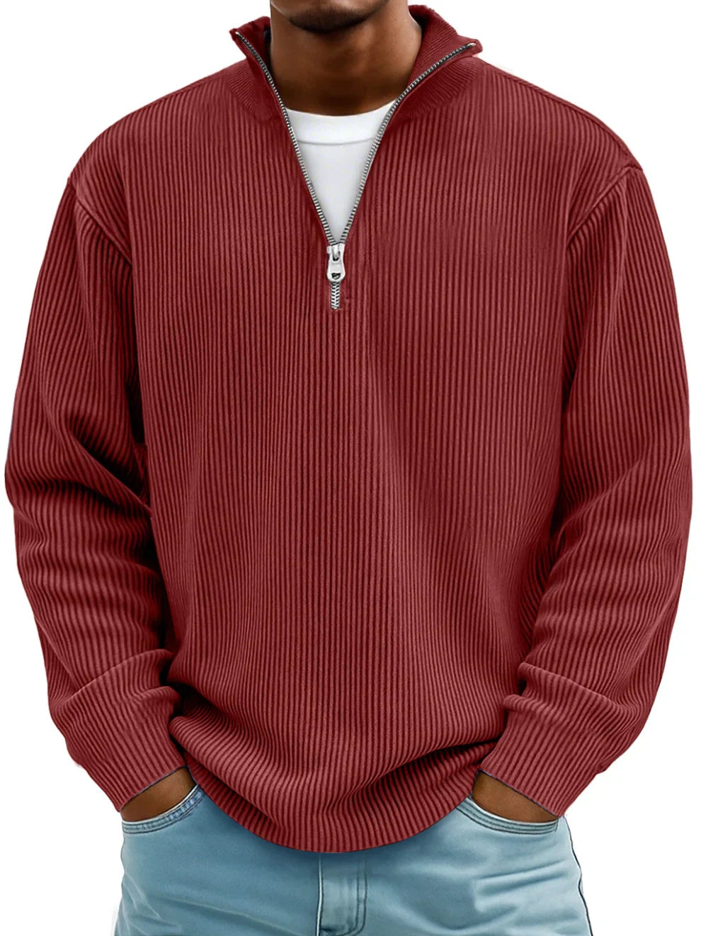 NELENCIA | Jersey de canalé con cuello de cremallera Marc
