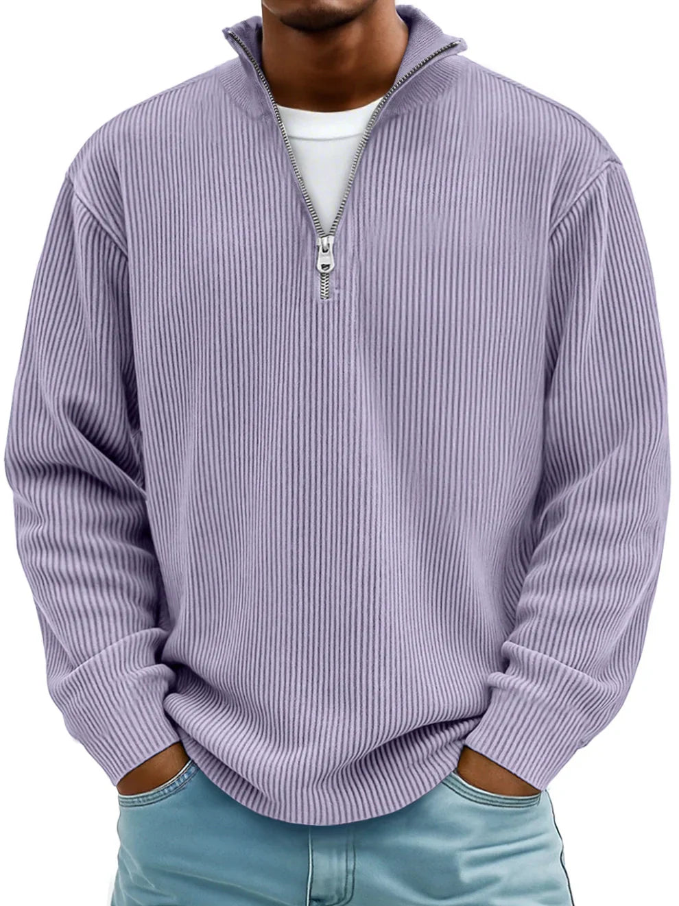 NELENCIA | Jersey de canalé con cuello de cremallera Marc