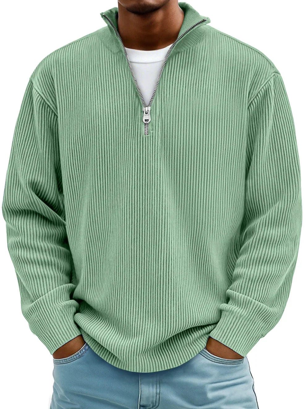 NELENCIA | Jersey de canalé con cuello de cremallera Marc