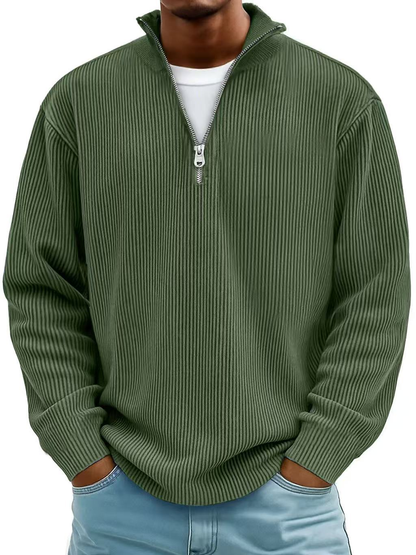 NELENCIA | Jersey de canalé con cuello de cremallera Marc
