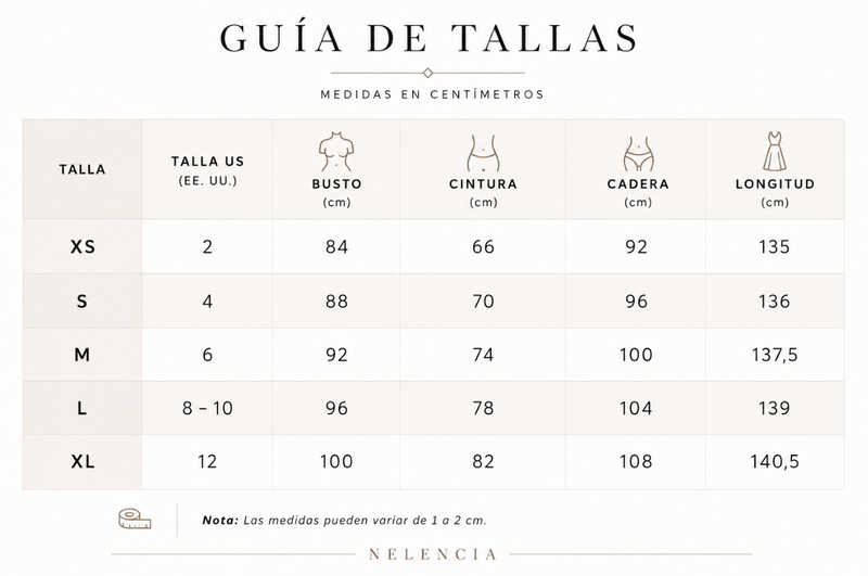 Guía de tallas