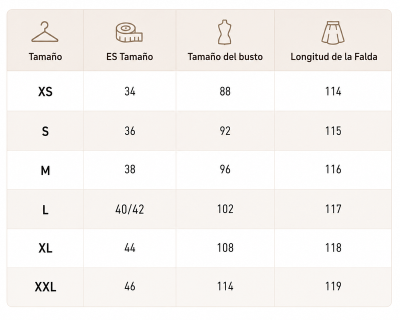 Guía de tallas
