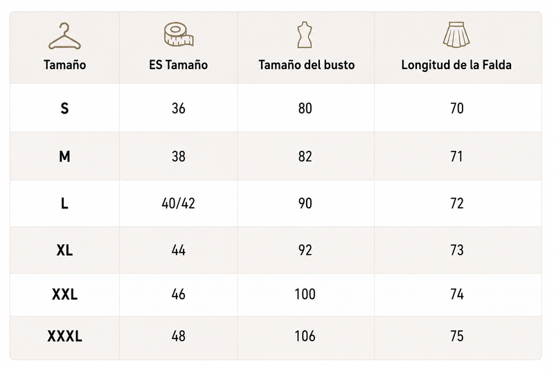 Guía de tallas