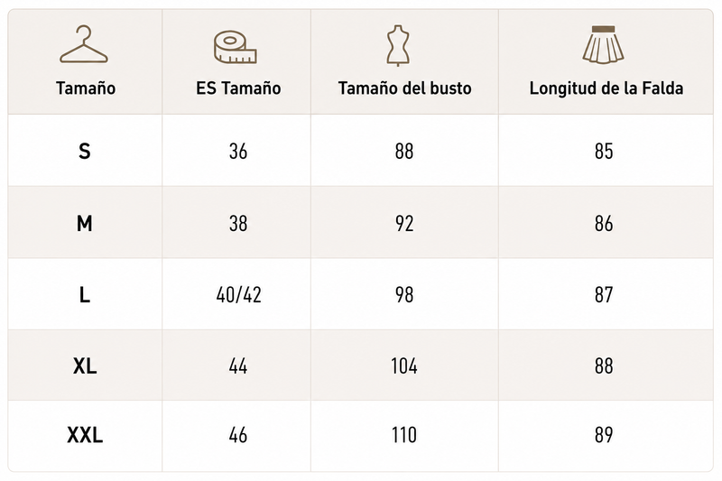 Guía de tallas
