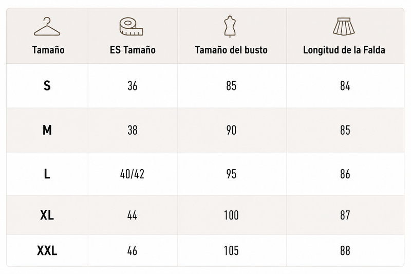 Guía de tallas