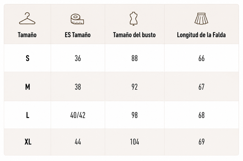 Guía de tallas
