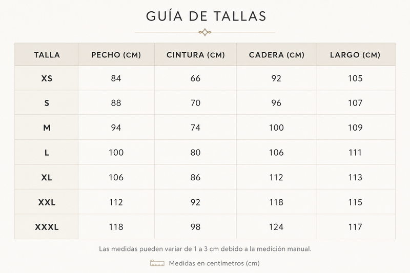 Guía de tallas