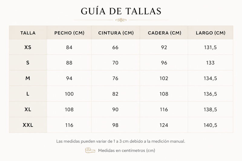 Guía de tallas
