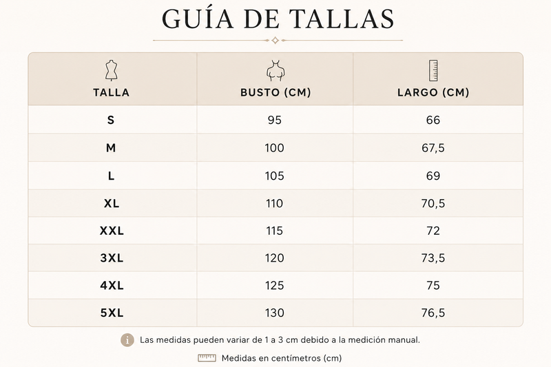 Guía de tallas