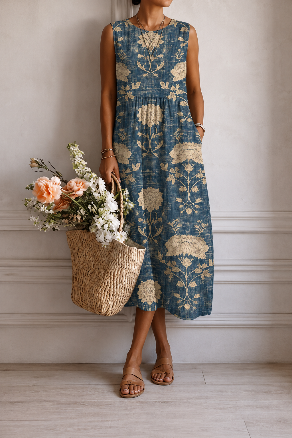 VALENTINA - VESTIDO MIDI FLORAL