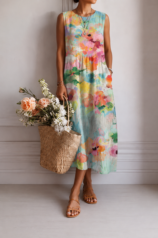 CHIARA - VESTIDO MIDI MULTICOLOR