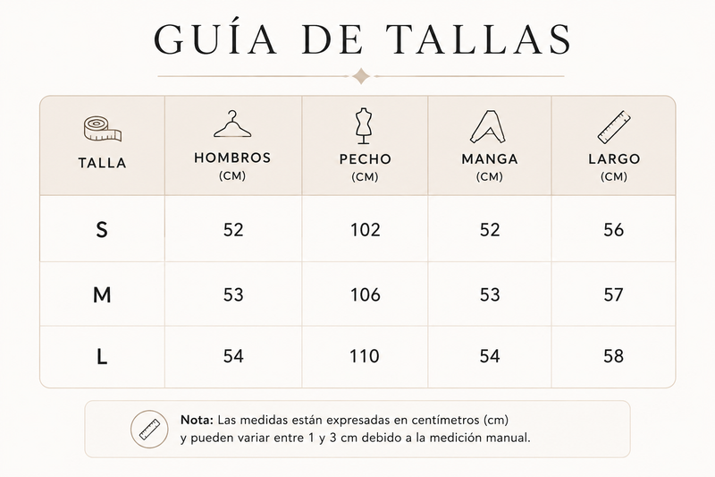 Guía de tallas