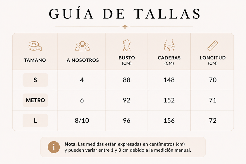 Guía de tallas