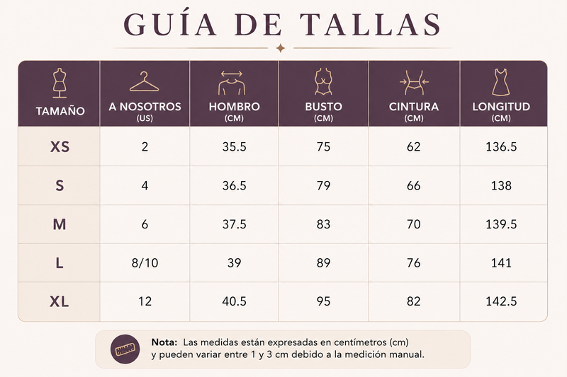 Guía de tallas