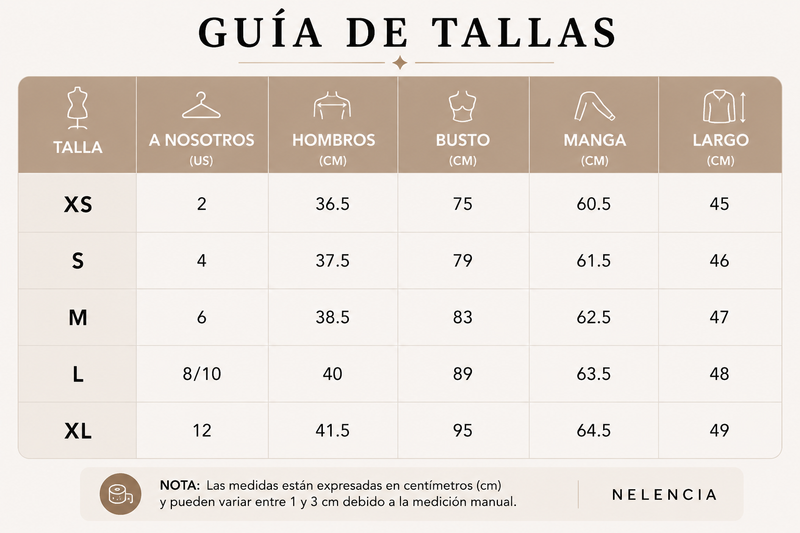 Guía de tallas