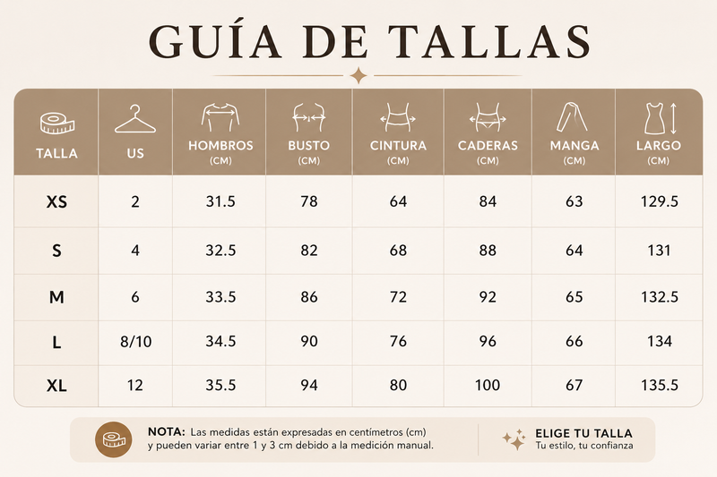 Guía de tallas