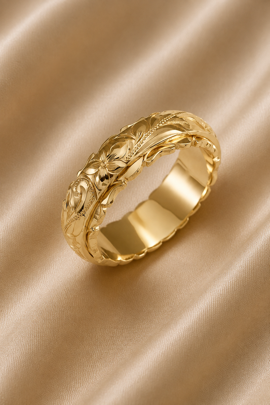 Anillo de oro “Flor antigua”