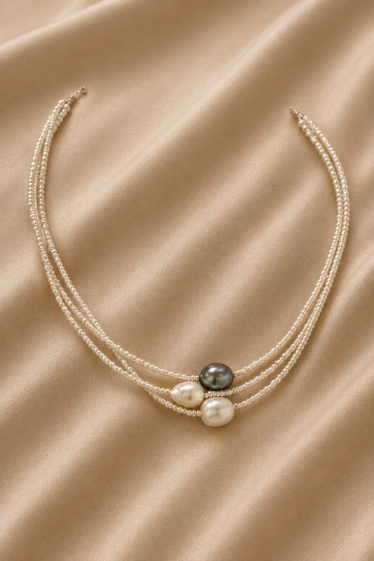 Collar de perlas de estilo antiguo