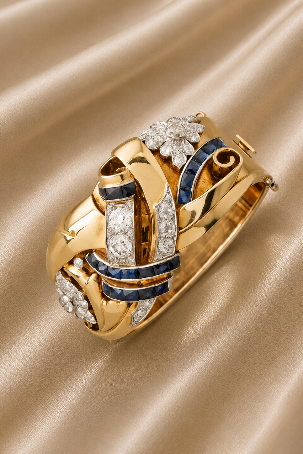 Anillo de oro vintage con circonita