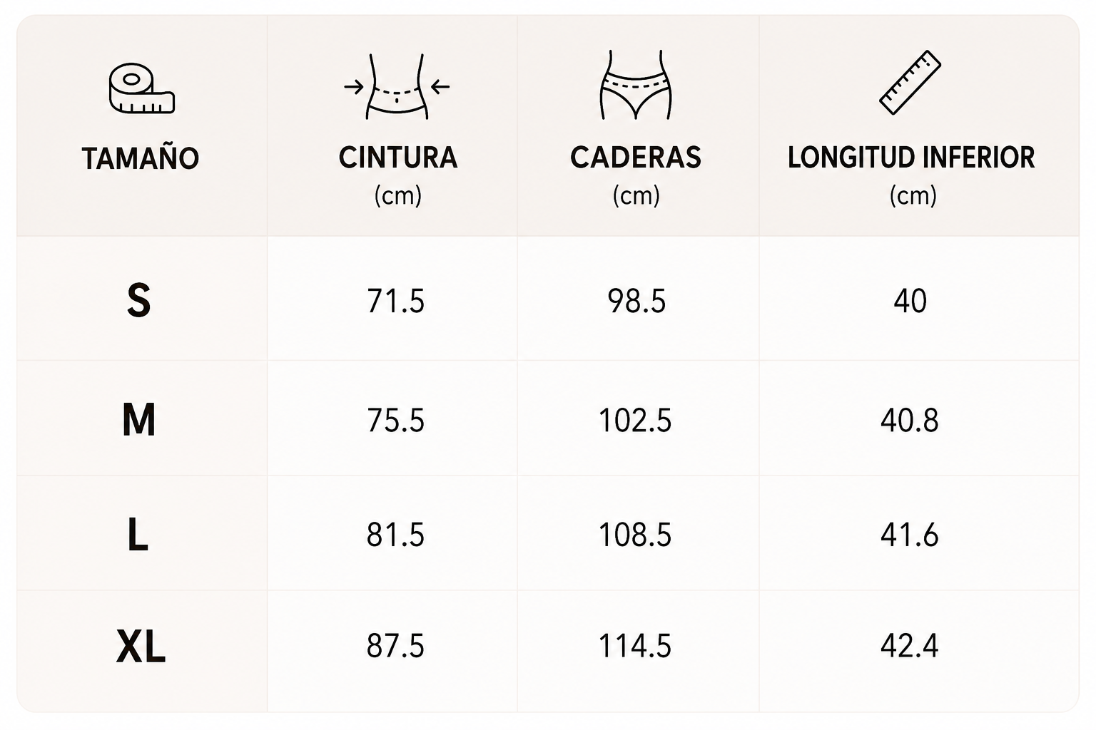 Guía de tallas