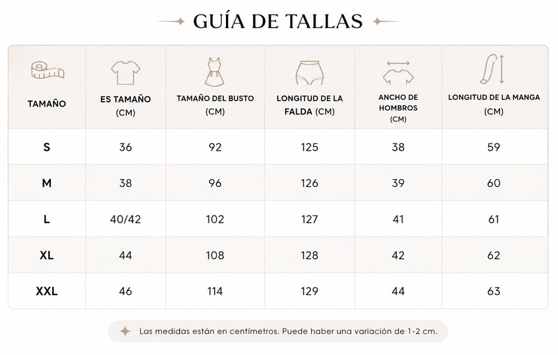 Guía de tallas