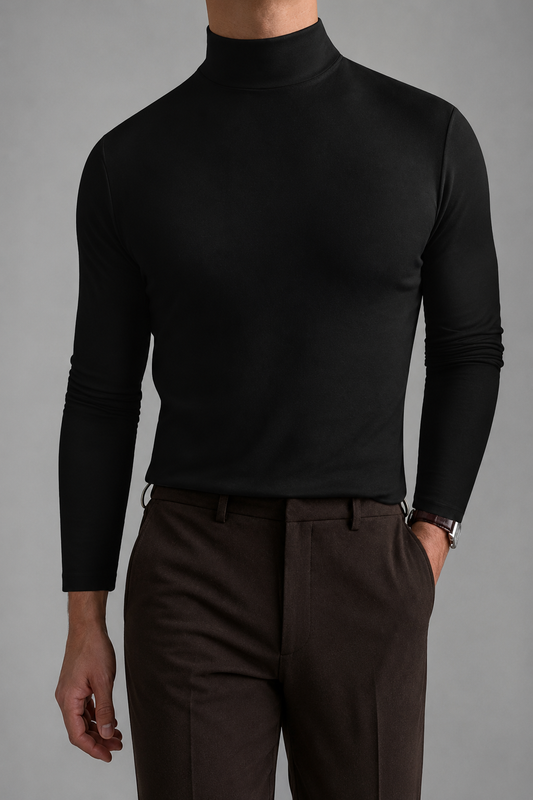 Camiseta Urban Fit™ | Cuello Alto de Manga Larga para Hombre