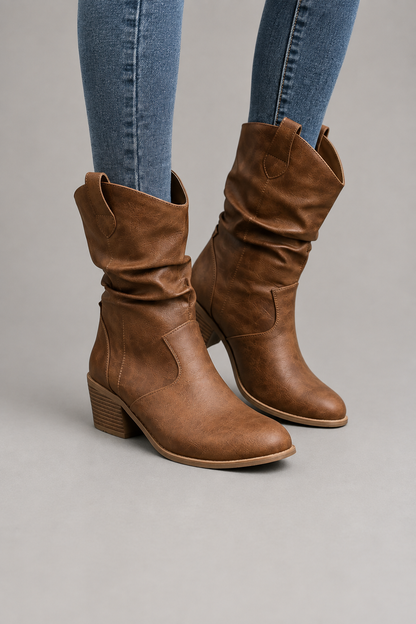 Eleanora | Botas de tacón holgado