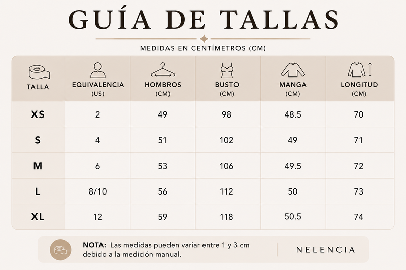 Guía de tallas