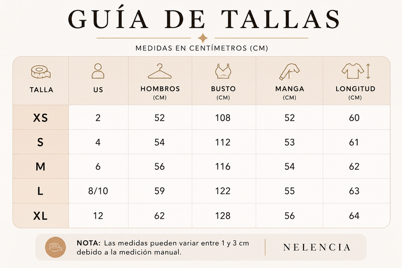 Guía de tallas