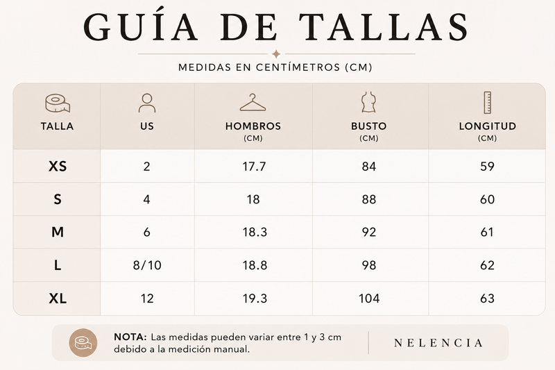 Guía de tallas