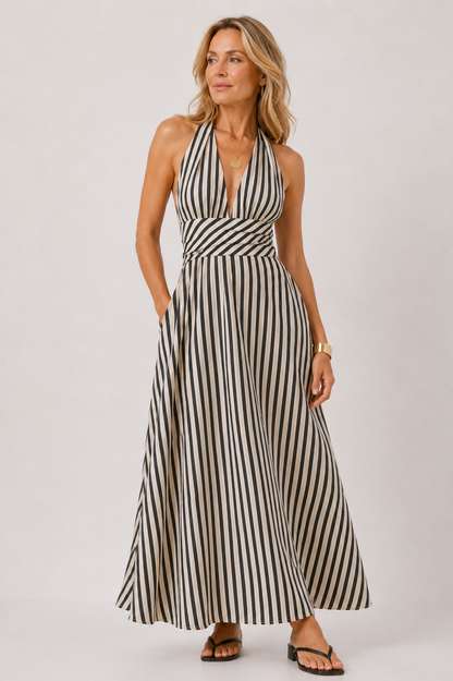 Vestido Maxi Riviera de Rayas