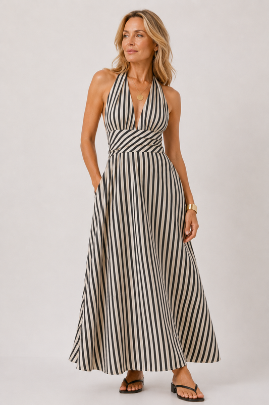 Vestido Maxi Riviera de Rayas