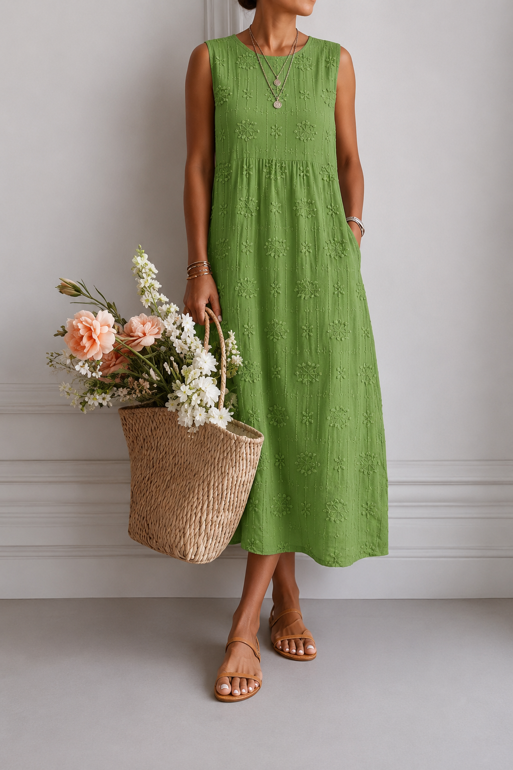 OLIVIA - VESTIDO MIDI LIGERO PARA EL DÍA